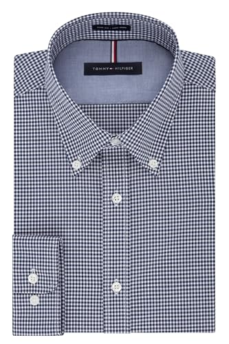 Tommy Hilfiger Mens Slim Fit Non Iron Gingham Dress Shirt product thumbnail 9
