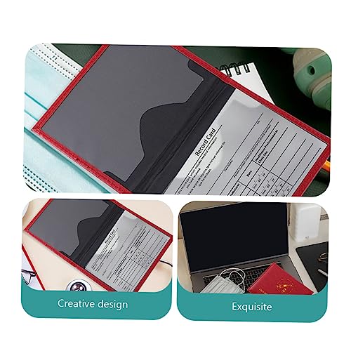2Pcs Dual Holder Waterproof PU Leather Protector for Cards Portable Travel Document Organizer Suitable for Household and Travel Use3
