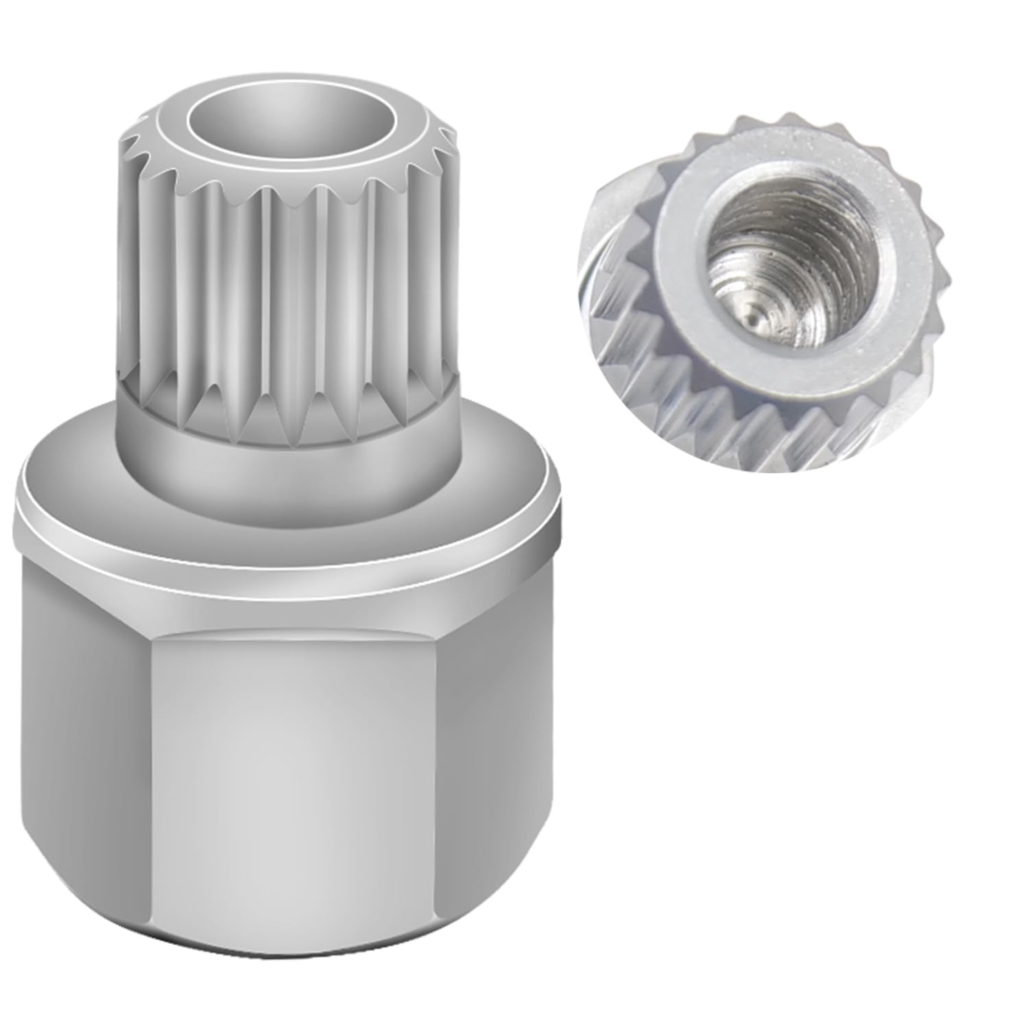 JEUCLEL 36/20PT Wheel Locking Nut Key Compatible with BMW, Wheel Lock Nut Socket Adapter, Wheel Anti-Theft Lug Nut Removal Tool, Anti-Theft Screw Remover