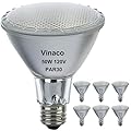 Vinaco PAR30 Flood Light 50W, 6 Pack High Brightness 650LM PAR30 Halogen Long Neck Dimmable,PAR30L Flood 50 Watt 3000K Warm White, Long Lasting PAR30 50W 120V Flood Long Neck with E26 Base