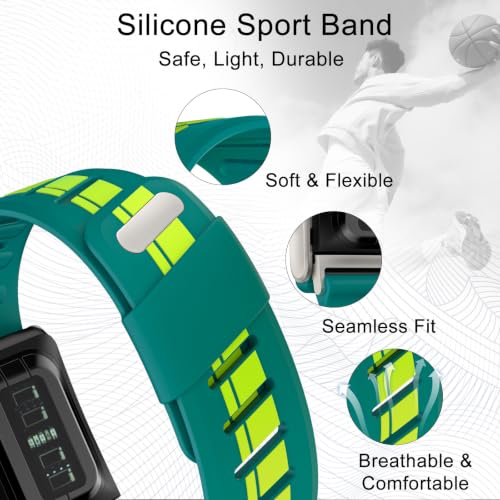 Image of omee Silicone Sport Band Compatible with Whoop 5.0 Band One, Peak and Life /MG Strap Men Women, Breathable Sport Adjustable Waterproof Replacement Wristbands Straps for Whoop 5.0 Silicone Bands