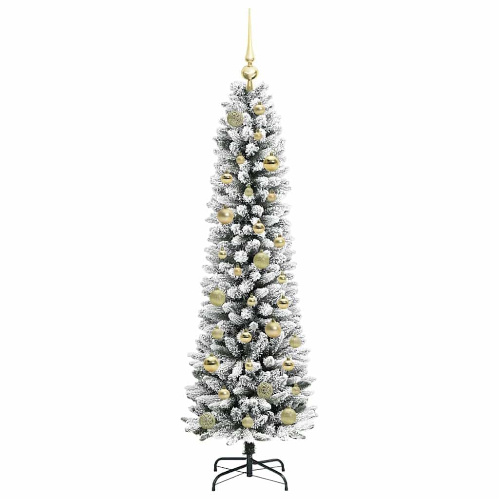 Sztuczna choinka, wysokość 150 cm, zielono-biała z 150 diodami LED o ciepłej białej barwie, stożkowa, metalowy stojak do użytku wewnątrz i na zewnątrz