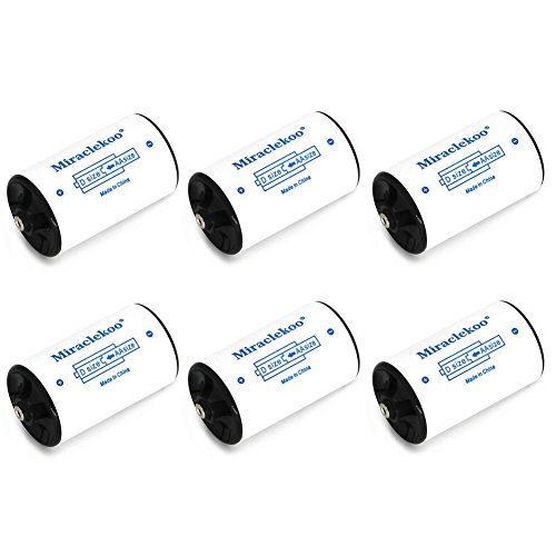 sanyo eneloop d spacers - Miraclekoo D Size Battery Spacers for Sanyo Eneloop or Other AA Batteries,AA to D Size Battery Adapter D Battery Converter,6 Pack