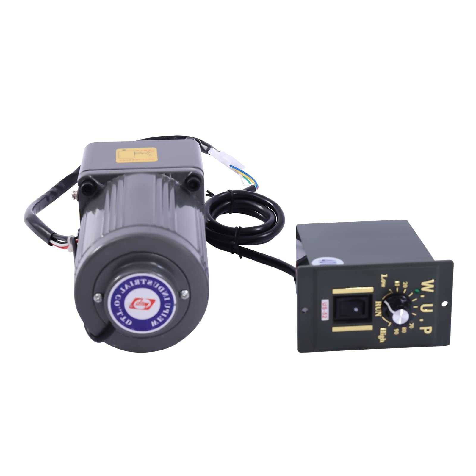 Getriebemotor 40W, Elektromotor Wechselstrom 20K Stufenlos Einstellbar Gear Motor mit Drehzahlregler Einphasig Motor 220V 1400rpm
