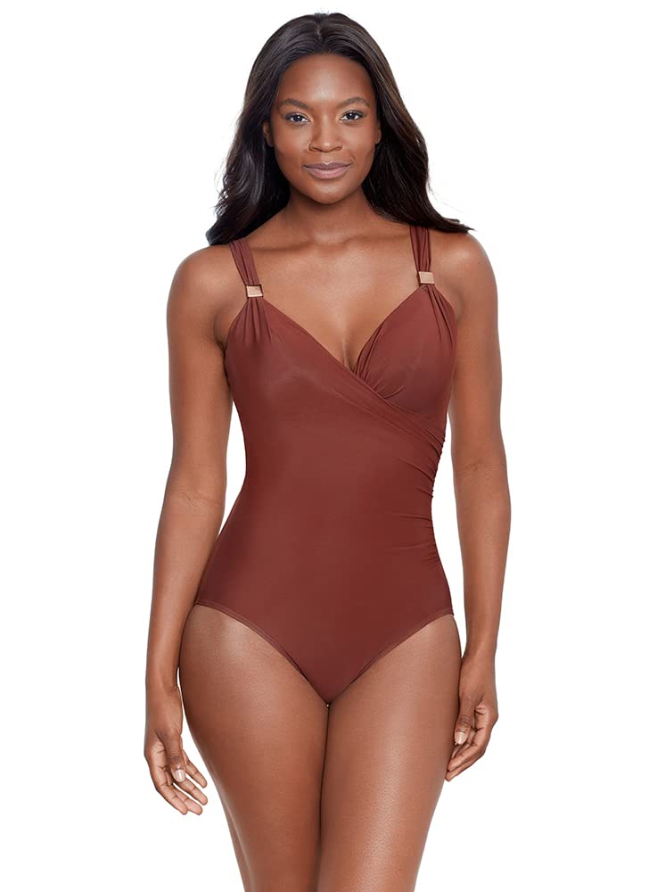 Miraclesuit Womens Swimwear Siren Tummy Control Underwire Bra One Piece Swimsuit