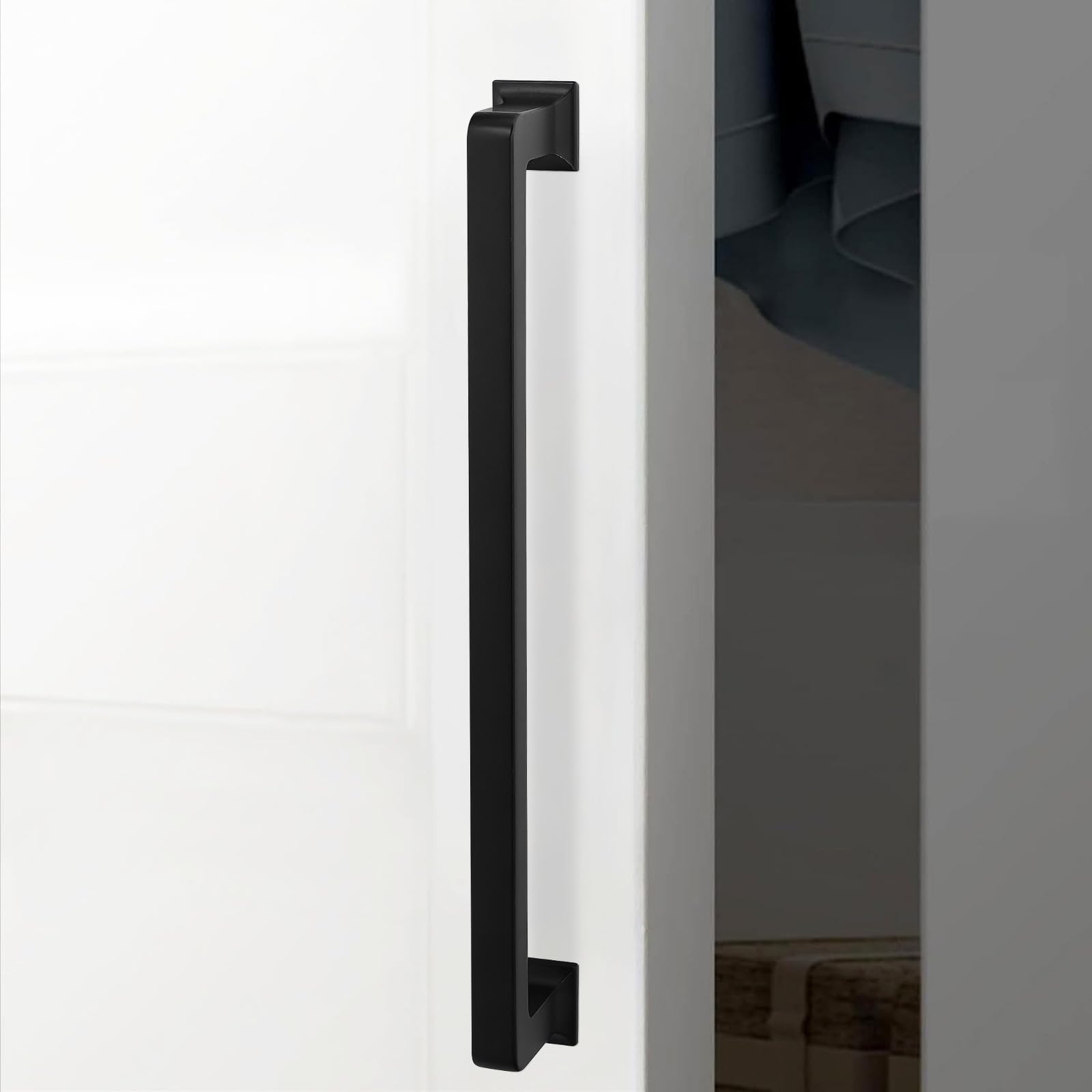 GIYURO 10-Pack 7-1/2 Inch Matte Black Cabinet Pulls – Zinc Alloy Kitchen Drawer Handles With Screws Included