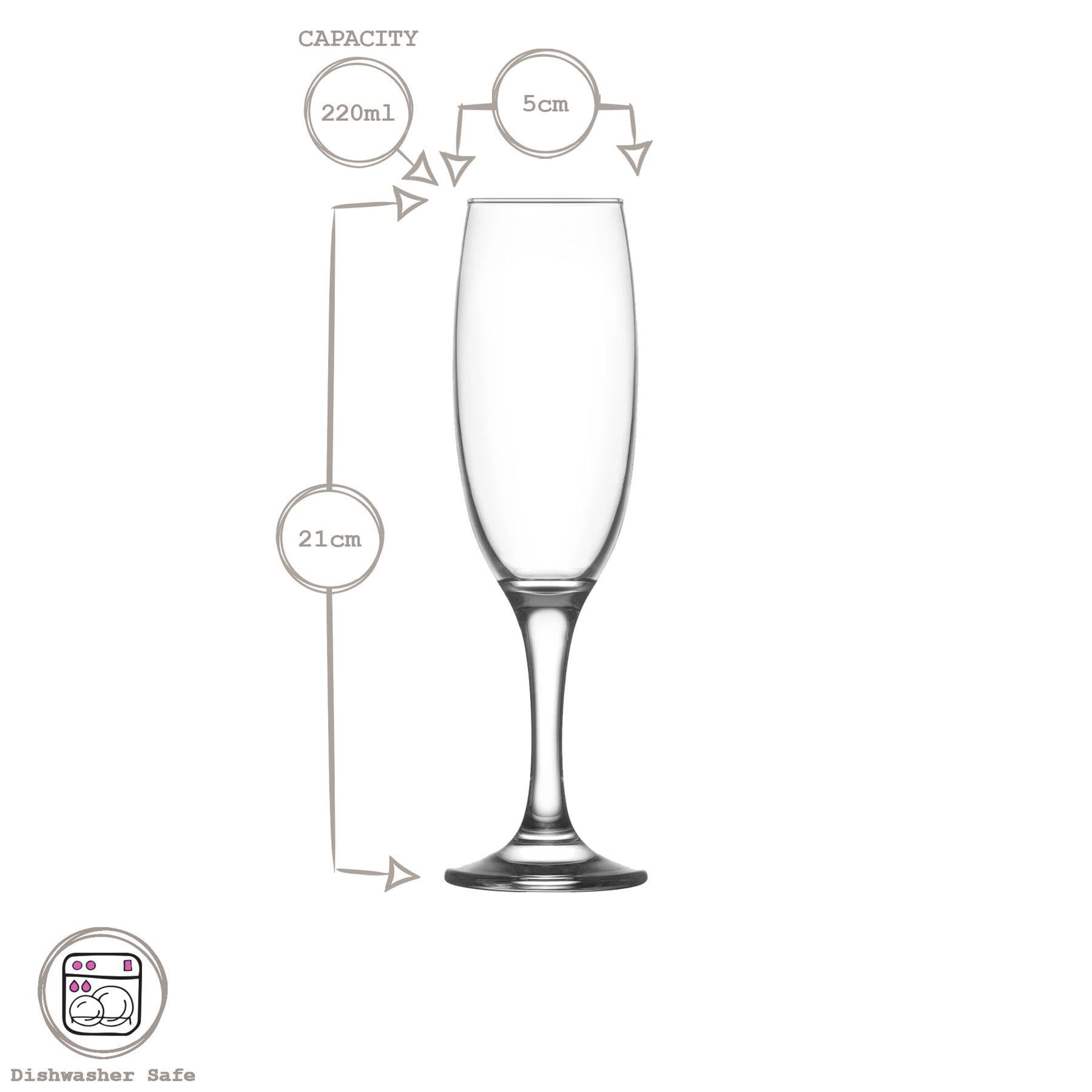 Artcraft 7.5 oz Champagne Flute Set of 6 2