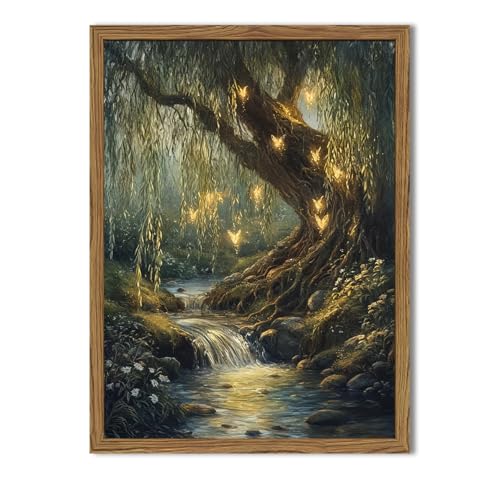 Vintage Forest Fairy Wall Art Whimsical Cottagecore Tree Fairy Wall...