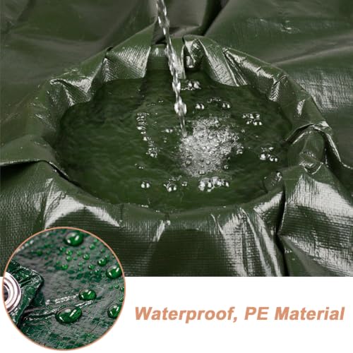 Lona impermeable exterior multiusos verde: toldo reforzado para coche 5