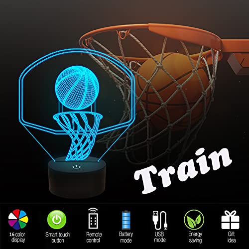 Fullosun 3D Basketball Night Light Backboard Illusion Hoop Lamp thumb #7