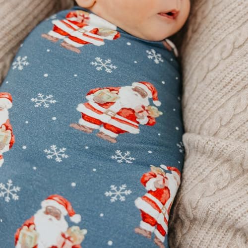 Image of Copper Pearl Swaddle Blankets for Newborns | Soft Stretchy Receiving Blankets for Boys and Girls | Large 46 x 46 Inch Baby Blankets | Lightweight and Breathable Swaddles | Santa Claus