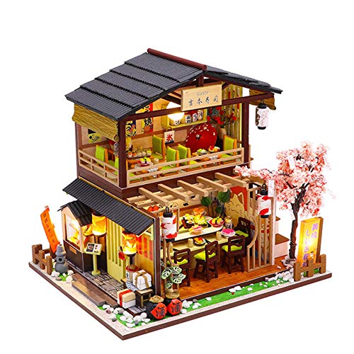 Casa em miniatura, Kit miniatura DIY à poeira, Miniatura casa bonecas faça você mesmo com móveis, ki