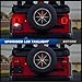 LED Taillights Compatible with 1987-2006 Wrangler TJ YJ, Multifunction Rear License Plate, Running, Brake, Turn Signal, Reverse Light Kit, with 4-Pin EP26 LED Flash Relay and Adapter, Smoked Len