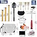 WISEPRO 15 PCS Geology Rock Pick Hammer Kit, Rock Hounding Equipment Set with 21oz Steel Rock Hammer, 3 PCS Digging Chisels, Safety Glasses, Gold Mining & Prospecting Tool