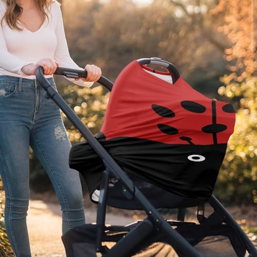 Image of Beetle Carseat Cover Breast Feeding Cover Soft Baby Car Seat Covers, Super Cozy Breast Feeding Covers for Women, Polyseter Stroller for Baby Infant