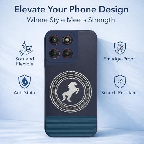 Image of Jkobi PU Leather Finish Back Cover Case for Motorola Moto Edge 60 Pro (Professional Minimalist Texture | MagSafe Compatile | Camera Protection | Sleek Sober Formal)
