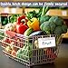 Shelf Label Holders, 40 Pcs 3.94x2.17 Inch Plastic Basket Label Holders with 80 Double Snap Lock & 40 Blank Paper, Reusable for Market Retail Shop Pantry Storage Bins