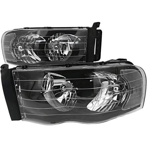 Rxmotor Compatible with Dodge Ram 1500 2500 3500 Headlight Projector Retrofit Custom Made Off Road Used (CLEAR BLACK)