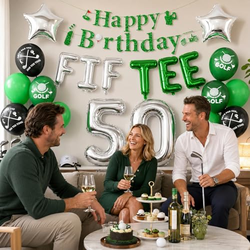 Image of 50th Golf Themed Birthday Decorations for Men 50th Party Decorations