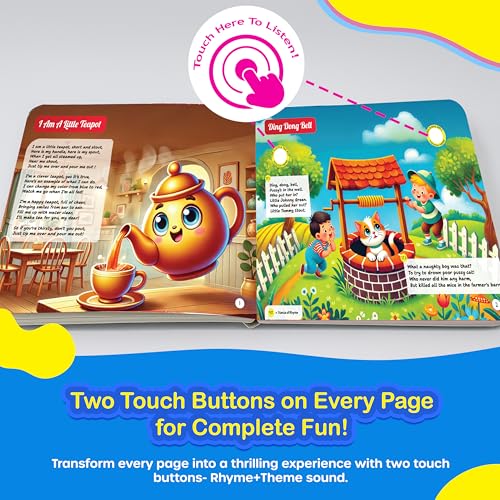 Image of Kiddale 14 Most Loved Rhymes Musical HD Sound Book - Fun Learning with Classic Nursery Rhymes for Kids|Best Gift for Kids(2-5years)