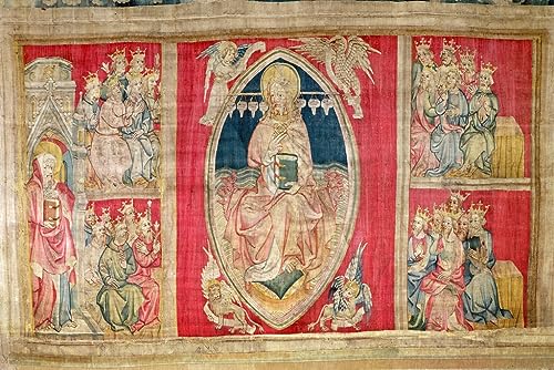 Mural en lienzo de Cristo entronizado de Nicolas Bataille, cuadro de 60x90cm para decorar oficinas