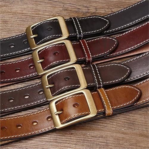 Ceinture en cuir véritable 3,5 cm de large style minimaliste