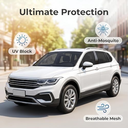 Elastic Mesh Car Side Window Sun Shades - image 3