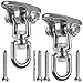 IOH Set of 2 Heavy Duty Swing Hangers Stainless Steel 304, Double Protection Design,ã€2200 lb Capacityã€‘ 360Â° Rotation, Playground Porch Yoga Seat Trapeze, Hammock Chair, Swing Set Indoor Outdoor