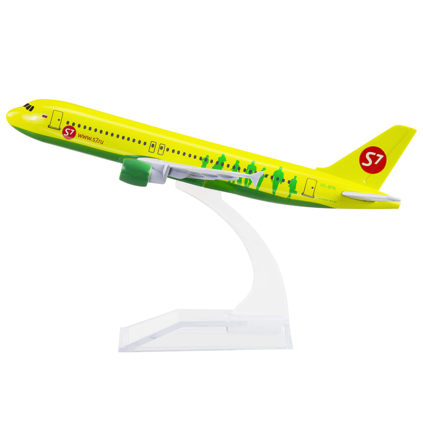 24-HoursThe Siberia Airbus 320 Alloy Metal Model Aircraft Birthday Gift Plane Models Chiristmas Gift 1:400