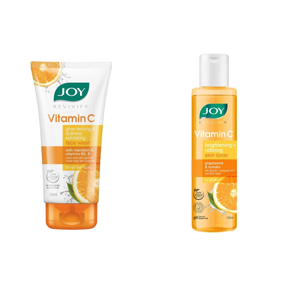 Joy Vitamin C Combo Vitamin C Face Wash Vitamin C Toner & Vitamin C