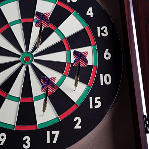 Tg Dartboard Cabinet Set With Realistic Walnut Finish, Brown, (15-Dg910) #TOP6
