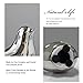 FANTESTICRYAN Small Birds Statues Gold Home Decor Modern Style Figurine Decorative Ornaments for Living Room, Bedroom, Office Desktop, Cabinets (M&L, Silver)