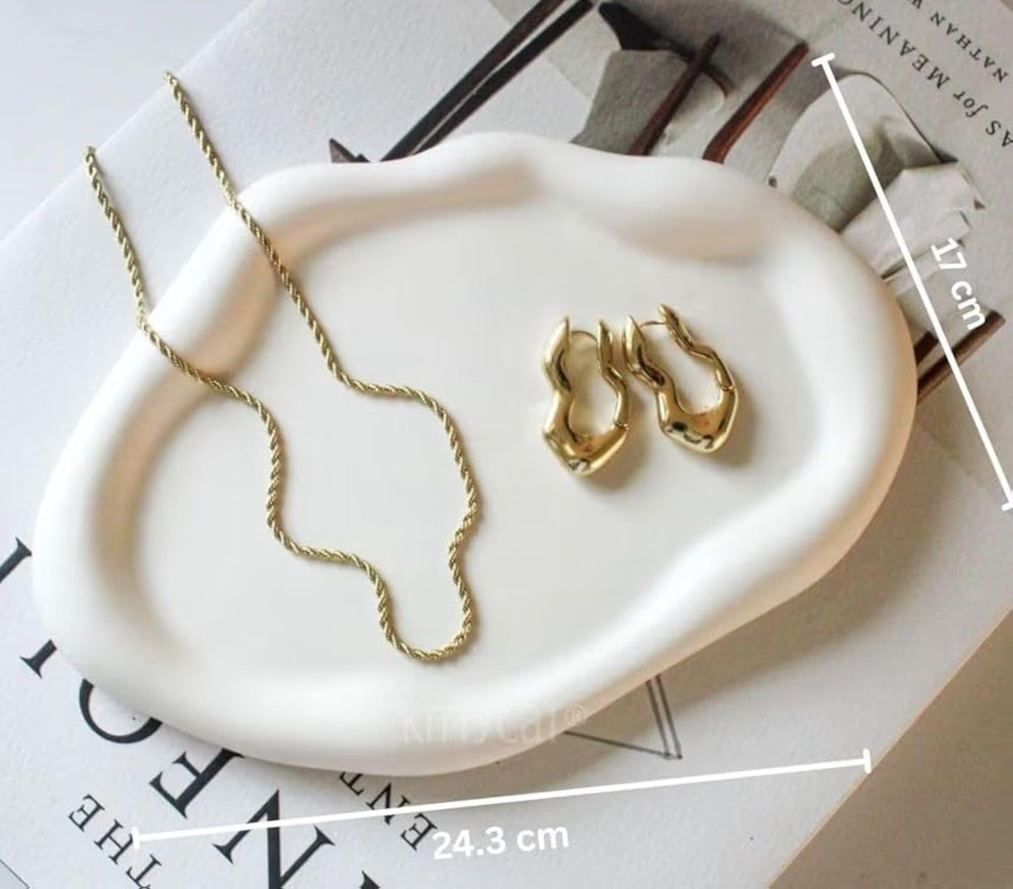 Handmade Concrete Trinket Tray Cloud Shape