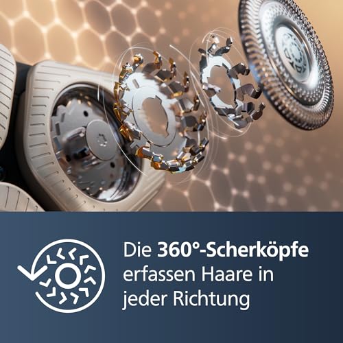 Philips Shaver S9000 Prestige - Električni aparat za mokro i suho brijanje, mat crna, lift & cut sustav brijanja, SkinIQ tehnologija, stilizator brade, stanica za čišćenje i vrhunska torbica (model SP9840/31)