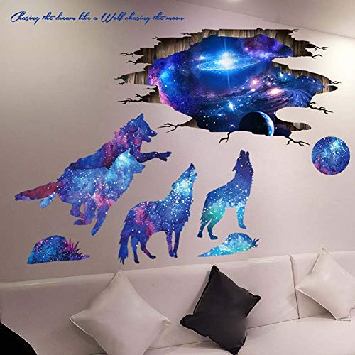 Vinilos decorativos 3D de cielo estrellado para pared miniatura 5