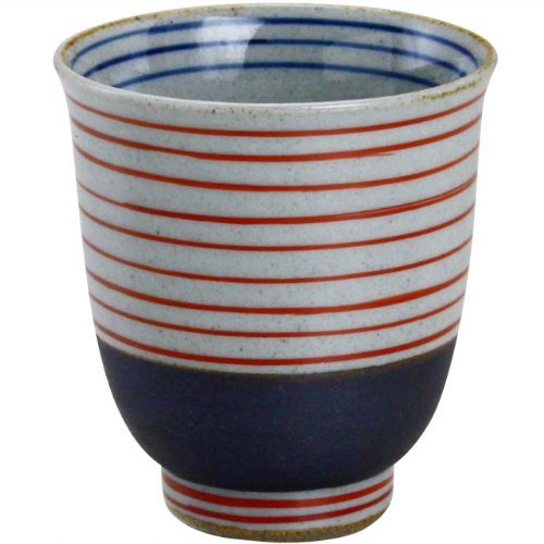 湯のみ おしゃれ : 有田焼 錆うずライン 湯呑 Japanese Cup Pottery/Size(cm) Φ7.4x8.2/No:300434
