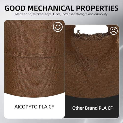Image of PLA-CF Carbon Fiber PLA 3D Printer Filament 1.75mm 1KG Brown
