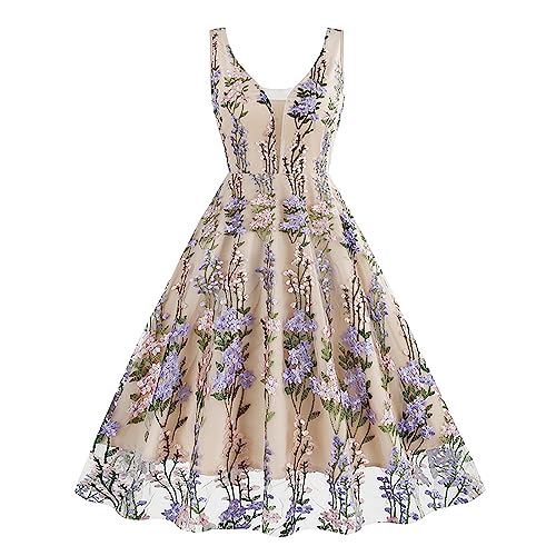 Robe rose col en V en coton fini l'inconfort en été avec cette robe longue florale