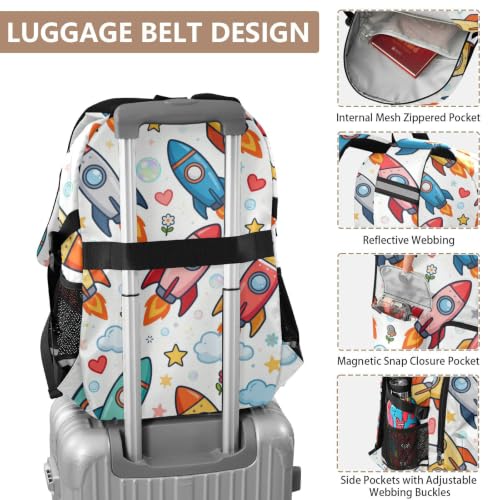 Mochilas de viaje ergonómicas con cohetes para proteger la laptop de golpes 4