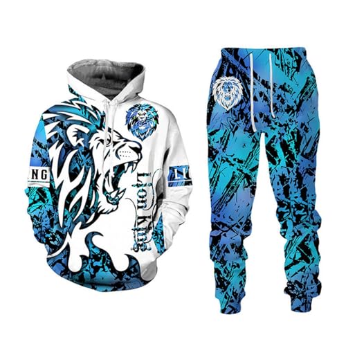 Survêtement homme Tiger style surdimensionné avec sweat à capuche et jogging