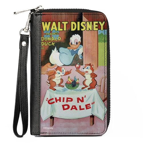 Buckle-Down Disney Wallet, Zip Around, Disney Chip n Dale Movie Poster, Vegan Leather
