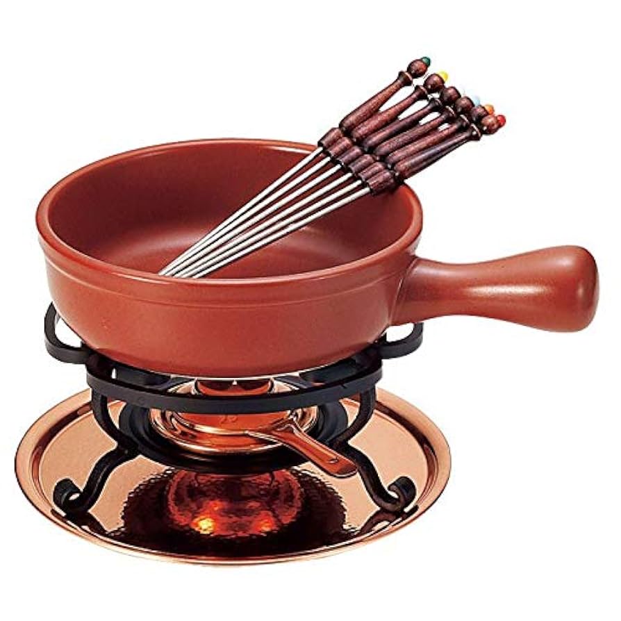 新光金属 フォンデュ鍋 チーズパン 茶 20cm チーズフォンデュセット T-200 wyw801m Amazon.co.jp: 新光金属 フォンデュ鍋 チーズパン 茶 20cm