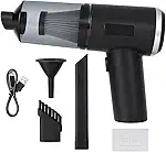 Aspirador de Pó Portátil 2 em 1 6000Pa — Aspirar e Soprar, USB Recarregável, Filtro HEPA Lavável, para Carro, Teclado e Casa