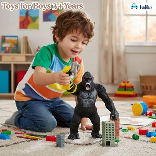Image of FunBlast Gorilla Action Figure Toy for Kids - Black Gorilla Toy, Toys for Boys 3+Years, Super Hero Toys, Giant Gorilla Toy, Role Play Toy for Kid, Birthday Gift for Kid