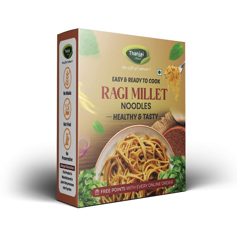 Image of Thanjai Natural Millet Noodles 180 Grams X 4 Varities (720 Grams) of Homemade Natural Horsegram | Little | Multi and Ragi Millets Noodles(No Preservatives, No Chemicals, No Artificial Extract)
