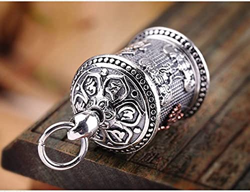 SIWAN Pingente De Prata Tailandês S925 Pingente De Roda De Oração Masculinopingente