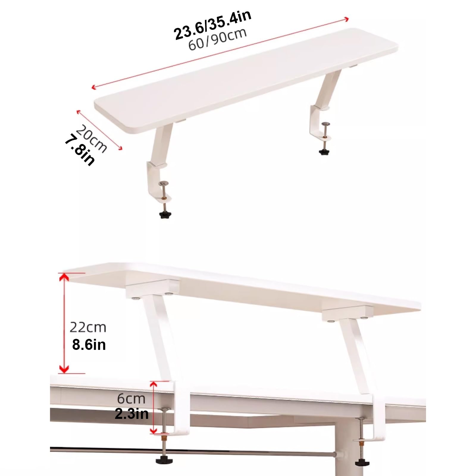 Supporto da scrivania Marrone con Morsetto per Rialzo ergonomico di Monitor e Laptop - Supporto Organizer Versatile per Accessori da Tavolo e disposit