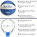 Dunn-Rite Splash & Shoot Outdoor Adjustable Height Swimming Pool Basketball Hoop w/Ball, Base, & 18 Inch Stainless Steel Rim for Adults & Kids, Choose Clear or White (White & Blue)