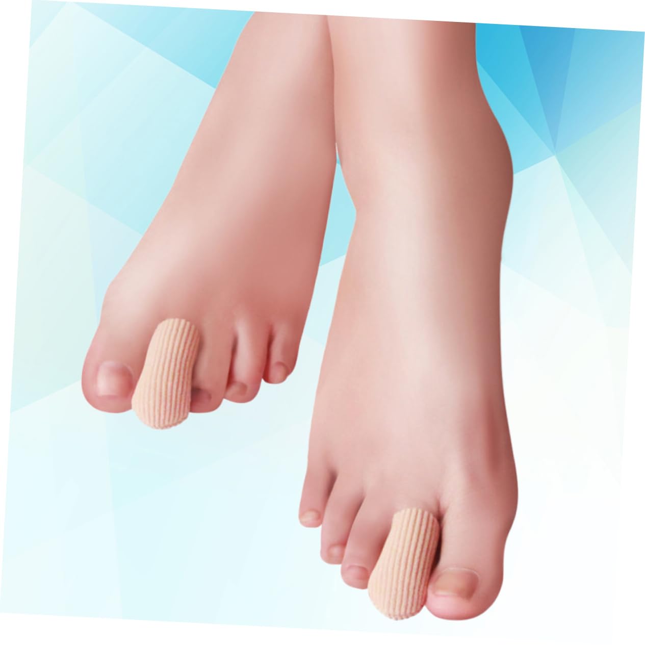 BEBEMOKO Silicone Separator Straightener Bunion Brace Gel Pads for Overlapping Toes Alignment Sleeve Tube Hallux Protect