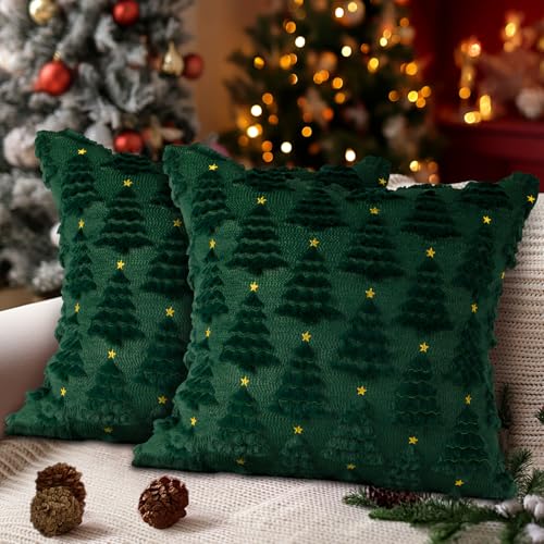 Lanpn 2 Stück 40x40cm Kissenbezüge Weihnachten, Weihnachtsdeko...